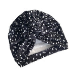 Black and White Elegant Droplet Retro Turban Head Wrap