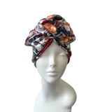 Shiny Floral Statement Rosette Turban