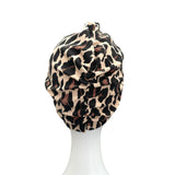 Leopard Crepe Jersey Turban Hat