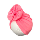 Neon Pink Baby Infant Toddler Rosette Turban