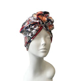 Shiny Floral Statement Rosette Turban