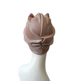 Pale Pink and Silver Bow Hair Turban