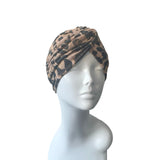 Soft Brown Twisted Turban Hat for Women