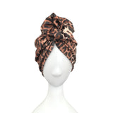 Leopard Prettied Adult Turban Head Scarf 