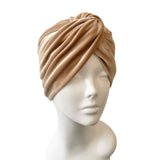 Champagne Velvet Vintage Style Turban