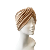 Champagne Velvet Vintage Style Turban