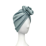Chunky Rosette Ribbed Jersey Turban Hat