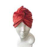 Rust Velvet Vintage Style Twisted Hair Turban