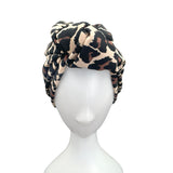 Leopard Crepe Jersey Turban Hat