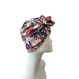 Shiny Floral Statement Rosette Turban