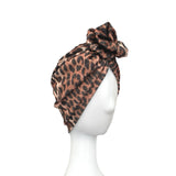 Leopard Prettied Adult Turban Head Scarf 