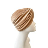 Champagne Velvet Vintage Style Turban