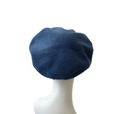 Light Navy Blue Fleece Beret for Women