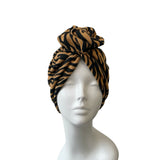 Tiger Pattern Ladies Vintage Inspired Turban