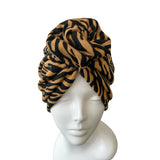 Tiger Pattern Ladies Vintage Inspired Turban