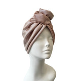 Chunky Metallic Rib Jersey Turban Hat