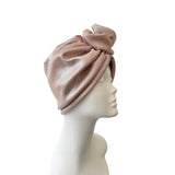 Chunky Metallic Rib Jersey Turban Hat