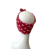 Red Polka Dot Hair Wrap Scarf