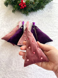 Pinkmas Velvet Christmas Tree Home Decor Set of 6