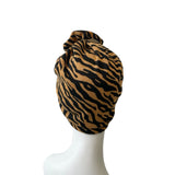 Tiger Pattern Ladies Vintage Inspired Turban