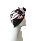 Black Floral Soft Ready Wear Turban