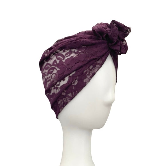 Thin Purple Lace Summer Head Wrap