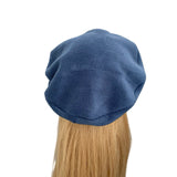 Light Navy Blue Fleece Beret for Women