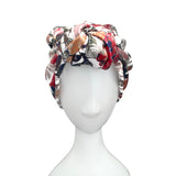 Ready Made White Floral Turban Head Wrap