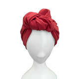 Maroon Prettied Adult Turban Head Wrap 