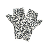 White and black soft cosy warm texting gloves