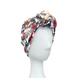 Ready Made White Floral Turban Head Wrap