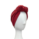 Maroon Prettied Adult Turban Head Wrap 