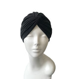 Black Soft Twisted Jersey Head Wrap