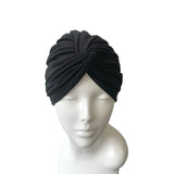 Black Soft Twisted Jersey Head Wrap