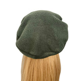 Green 1940s Retro Style Fleece Beret Hat