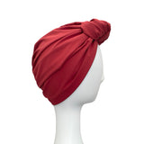 Maroon Prettied Adult Turban Head Wrap 