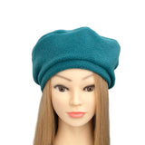 Teal Blue Vintage Style Beret Hat