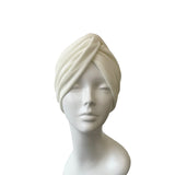 White Soft Jersey Twist Head Wrap