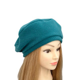 Teal Blue Vintage Style Beret Hat