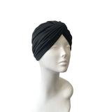 Black Soft Twisted Jersey Head Wrap