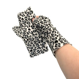 White and black soft cosy warm texting gloves