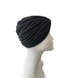 Black Soft Twisted Jersey Head Wrap