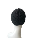 Black Soft Twisted Jersey Head Wrap