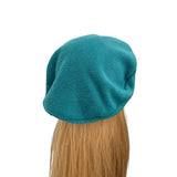 Teal Blue Vintage Style Beret Hat