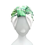 Summer Leaf Print Turban Head Wrap