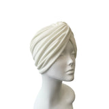 White Soft Jersey Twist Head Wrap