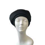 Black Fashion Fleece Beret Hat for Women