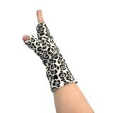 White and black soft cosy warm texting gloves