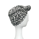 Floral Lace Print Knotted Turban Head Wrap