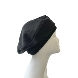 Black Fashion Fleece Beret Hat for Women